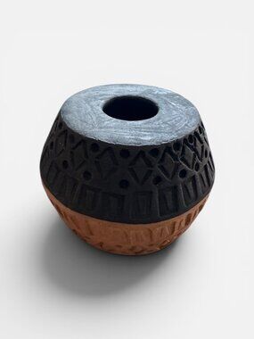 Engraved Two-Tone Candleholder